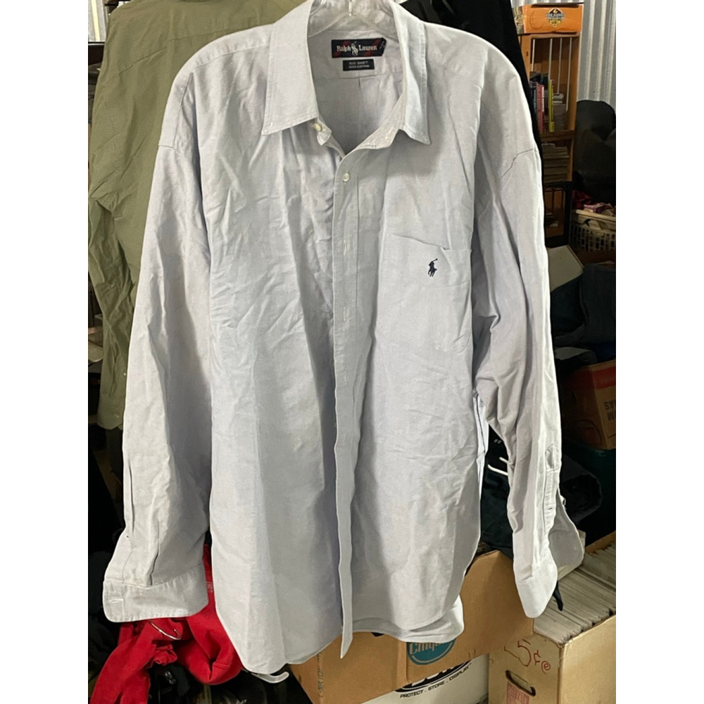 Men's Ralph Lauren XL Light Blue Casual Button Down Big Shirt